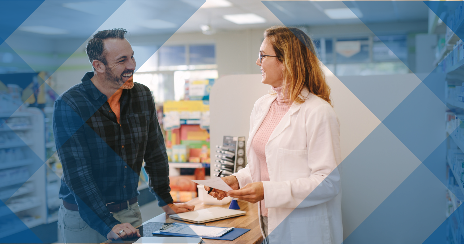 Pharmacist helping a customer