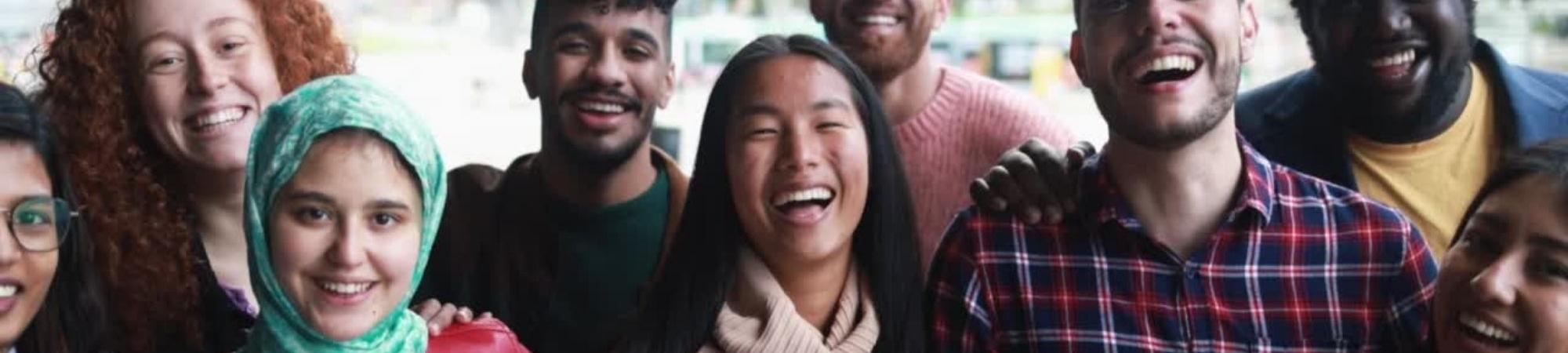 young adults laughing