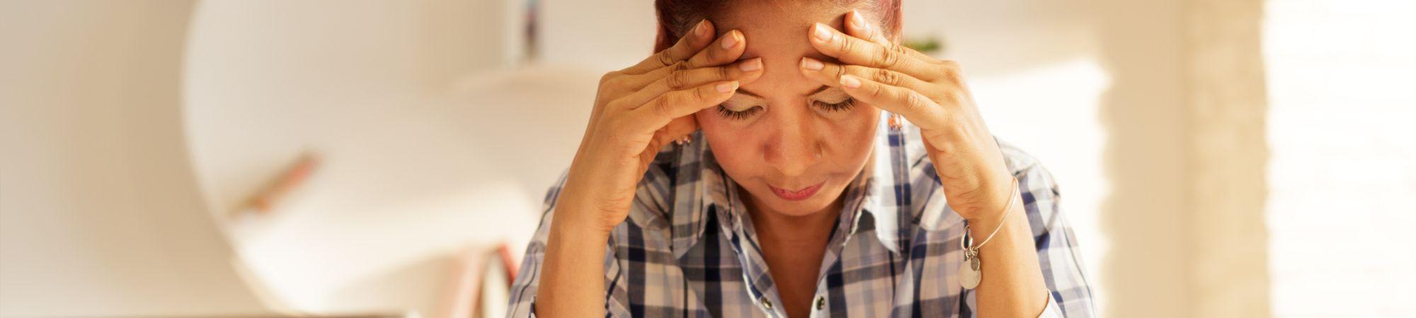 Women stressed by paying bills