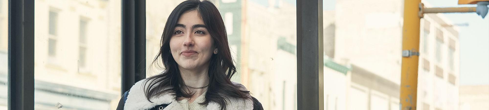 Woman smiling