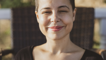 Woman smiling at the camera 